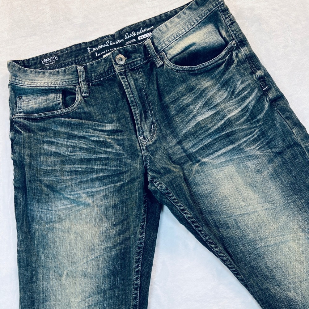 Buffalo David Bitton i.Jeans Kenneth Slim Boot Jeans 34x30 Faded Indigo Blue